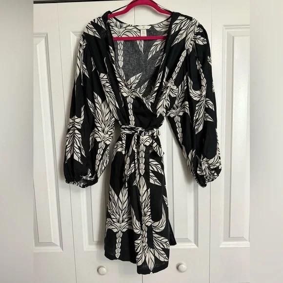 H & M Floral Wrap Dress XXL - Picture 3 of 4